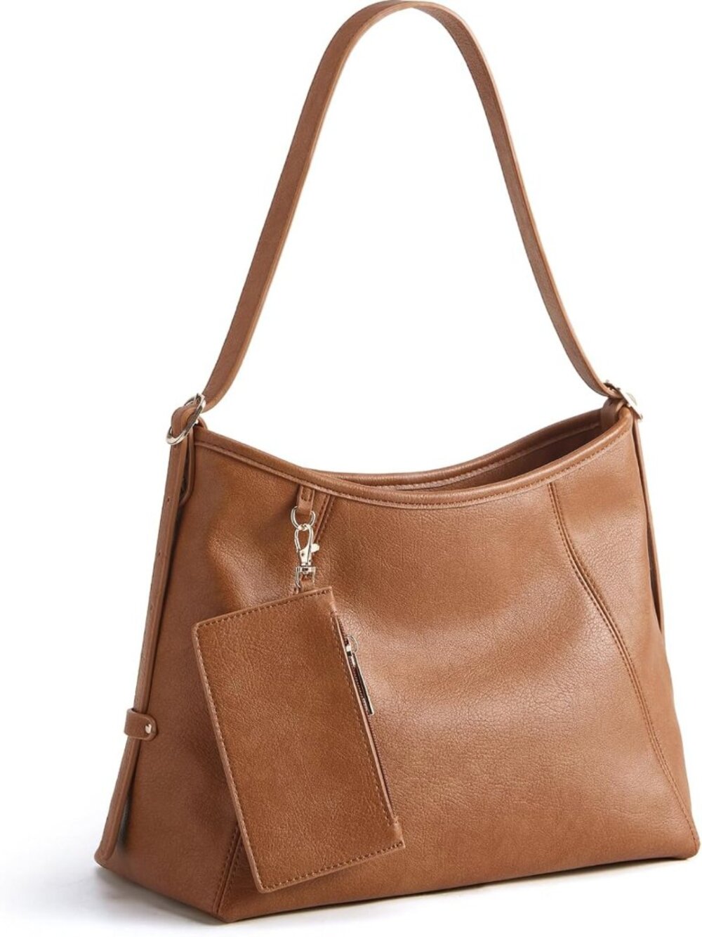 Stylish PU Leather Hobo Bag for Women | Multi-Pocket Crossbody & Tote Handbag